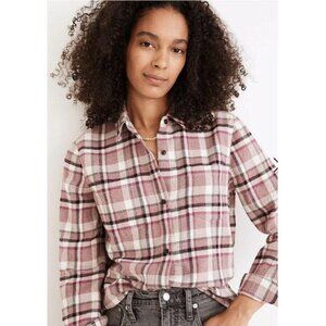 Madewell Classic Ex Boyfriend Shirt in Cornado Plaid Button Up‎ XS Outdoor Cozy